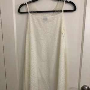 Ivory beaded shift dress